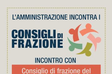 La locandina annuncia un incontro pubblico istituzionale organizzato dal Comune di Castelnuovo. Sulla destra è presente un'icona stilizzata che raffigura quattro sagome umane di diversi colori (arancione, rosa, verde, ocra) disposte in cerchio, a simboleggiare la comunità e la collaborazione. In basso a destra è riportato lo stemma ufficiale del Comune di Castelnuovo Magra.
Il testo è racchiuso in una cornice tratteggiata rettangolare. La scelta dei colori alterna il blu scuro del testo principale con l'arancione acceso del riquadro centrale, garantendo un'ottima leggibilità. 
Titolo principale: L'AMMINISTRAZIONE INCONTRA I CONSIGLI DI FRAZIONE. Oggetto dell'incontro: Incontro specifico con il Consiglio di frazione del CAPOLUOGO, Giovedì 23 Aprile 2026 alle ore 18.30, presso si terrà presso il Circolo Arci.
In basso viene specificato che "L'incontro è aperto a tutta la popolazione".