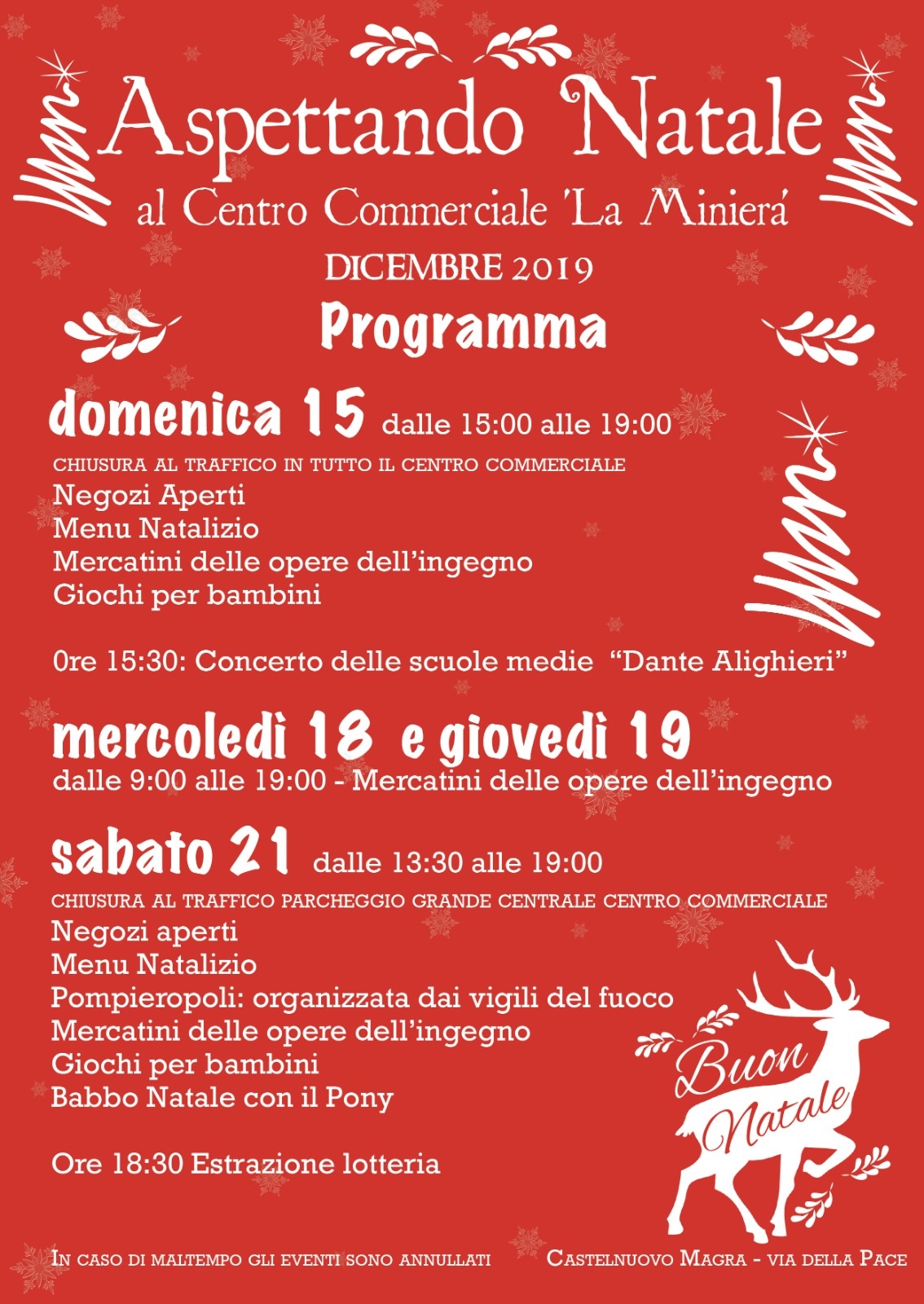 Immagini Aspettando Il Natale.Aspettando Il Natale Al Centro Commerciale La Miniera Comune Di Castelnuovo Magra